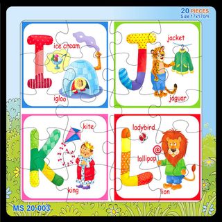 Bảng xếp hình 20 mảnh 17x17cm