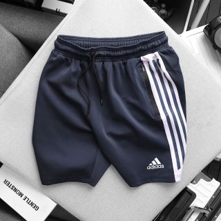 Quần short nam, quần đùi thể thao nam, chất thể thao chất thun poly 2 da chính phẩm, khoá kéo zip xịn chống nước, size từ 55kg - 85kg