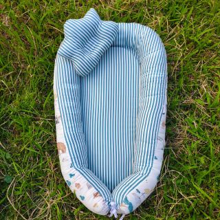 Nôi vải cho bé VMOM, nôi ngủ chung giường cho bé tặng gối kèm theo VMOM