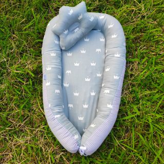 Nôi vải cho bé VMOM, nôi ngủ chung giường cho bé tặng gối kèm theo VMOM