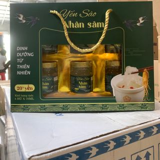 Nước Yến Sào chưng nhân sâm cao cấp 20% yến tươi Hộp Tiết Kiệm - Hộp 6 hũ x 70ml giá sỉ