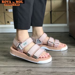 Sandal nữ Vento 3 quai ngang NV9801Be màu hồng phấn