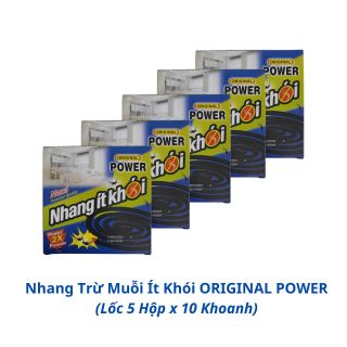 Nhang Trừ Muỗi Ít Khói ORIGINAL POWER (Thùng 60 Hộp x 10 khoanh)