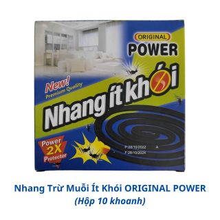 Nhang Trừ Muỗi Ít Khói ORIGINAL POWER (Thùng 60 Hộp x 10 khoanh)
