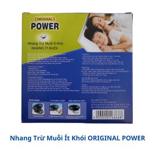 Nhang Trừ Muỗi Ít Khói ORIGINAL POWER (Thùng 60 Hộp x 10 khoanh)
