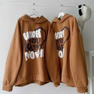 Áo hoodie thun nỉ logo in wish now trước form dưới 70kg giá sỉ