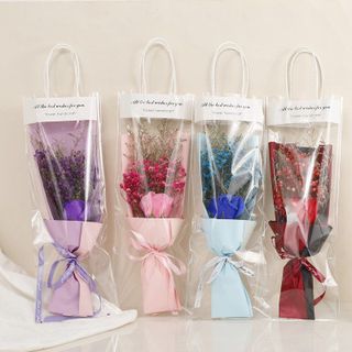 HoaHoa sáp khô mini nhiều màu sắc, kèm thiệp làm qua tặng, trang trí.