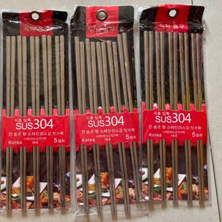 Đũa inox 304 Hàn Quốc vỉ 5 đôi