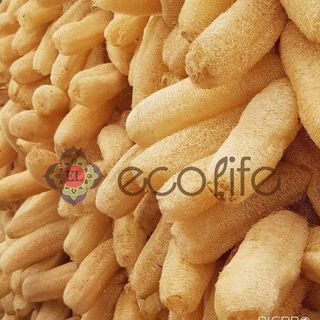Xơ mướp nguyên trái 15-19cm Ecolife - rửa chén, tắm tẩy tế bào chết, làm đồ handmade