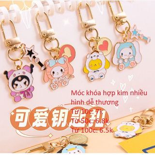 Móc khóa hợp kim nhiều hình dễ thương