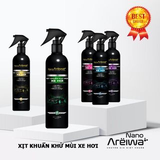 Chai Xịt Khuẩn Khử Mùi Xe Hơi Nano Areiwa 250ml - An toàn - Không độc hại - Công nghệ Nano bạc cực mạnh