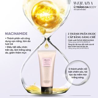 Kem Tẩy Tế Bào Chết Weilaiya Tẩy Da Chết, Ủ Trắng Body Chiết Xuất Vỏ Hồ Đào 200ml