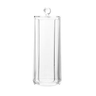 Hộp Đựng Bông Tẩy Trang Nhựa Trong Dạng Trụ Trong Suốt Cao Cấp 7835