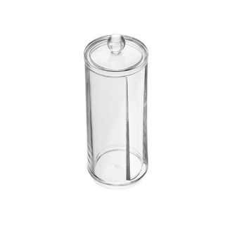 Hộp Đựng Bông Tẩy Trang Nhựa Trong Dạng Trụ Trong Suốt Cao Cấp 7835
