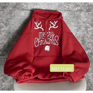 Áo hoodie logo merri christmas ngoại tay form dưới 68kg