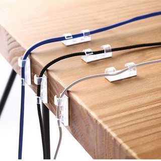 Bộ 20 nẹp dây điện chống rối, kẹp cố định dây điện dán tường 4880
