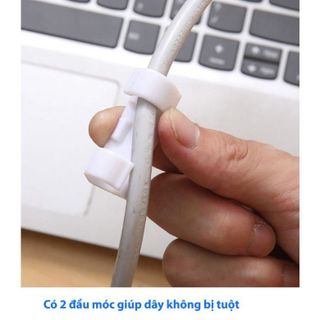Bộ 20 nẹp dây điện chống rối, kẹp cố định dây điện dán tường 4880
