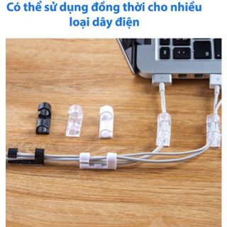 Bộ 20 nẹp dây điện chống rối, kẹp cố định dây điện dán tường 4880