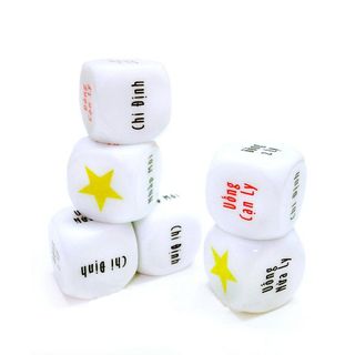 Viên xí ngầu ăn nhậu, trò chơi xí ngầu uống bia 6 mặt hình và chữ siêu vui cho bữa nhậu, Cục xì dầu ông bê lắc TP006