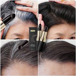 Son Nhuộm Phủ Che Tóc Bạc Thành Đen, Che Chân Tóc Bạc Tạm Thời Dạng Thỏi Sáp 8496