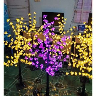 Cây Hoa Mai Hoa Đào 1.2M Có Đèn Led Trang Trí Tết Cực Đẹp A105