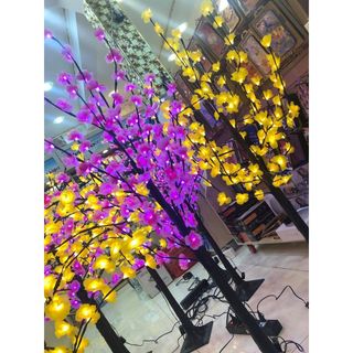 Cây Hoa Mai Hoa Đào 1.2M Có Đèn Led Trang Trí Tết Cực Đẹp A105