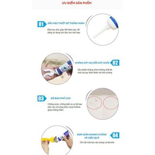 Keo vá tường, bể nước, vết nứt thông minh, keo chống thấm tường 8629
