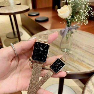 ĐỒNG HỒ D W DÂY LƯỚI CHỮ NHẬT COUPLE HOT HOT
