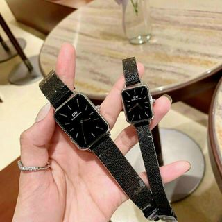 ĐỒNG HỒ D W DÂY LƯỚI CHỮ NHẬT COUPLE HOT HOT