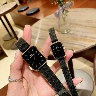 ĐỒNG HỒ D W DÂY LƯỚI CHỮ NHẬT COUPLE HOT HOT