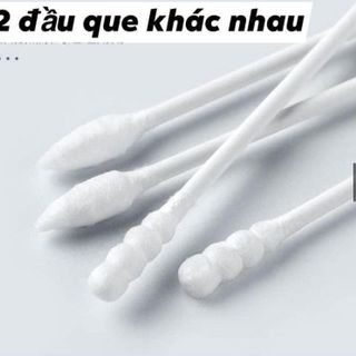 8%  Hộp 200 Chiếc Tăm Bông Ngoáy Tai 2 Đầu - tăm bông 2 đầu giá sỉ