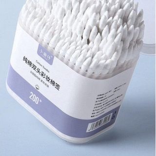 8%  Hộp 200 Chiếc Tăm Bông Ngoáy Tai 2 Đầu - tăm bông 2 đầu giá sỉ