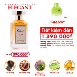Nước Hoa Nam CHARME ELEGANT hương biển hiện đại và nam tính dành cho phái mạnh 100ml