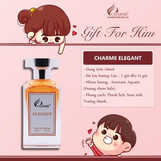 Nước Hoa Nam CHARME ELEGANT hương biển hiện đại và nam tính dành cho phái mạnh 100ml