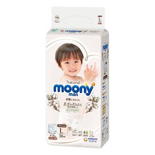 Bỉm Moony Natural Nội Địa Chính Hãng - Dán/Quần Đủ Size NB63/S58/M48/L36/XL32