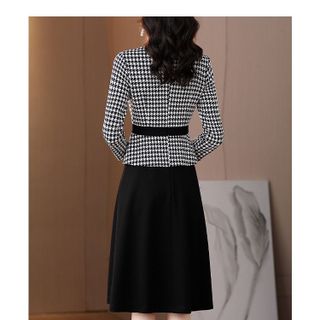 SET CHÂN VÁY ÁO PEPLUM HỌA TIẾT – DT1703