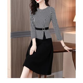 SET CHÂN VÁY ÁO PEPLUM HỌA TIẾT – DT1703
