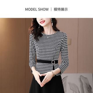 SET CHÂN VÁY ÁO PEPLUM HỌA TIẾT – DT1703
