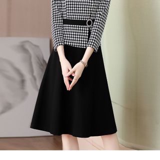 SET CHÂN VÁY ÁO PEPLUM HỌA TIẾT – DT1703