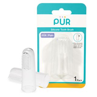 Dụng cụ chải răng nướu cho bé bằng silicone Pur