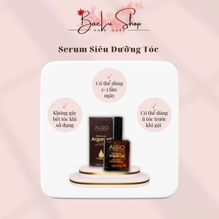 Dầu dưỡng tóc tinh dầu argan oil Algo giúp phục hồi tóc hư tổn & nuôi dưỡng tóc chắc khoẻ, không gây bết tóc 50ml