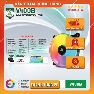 Quạt Tản Nhiệt Fan Case máy vi tính VSP LED RGB V400B