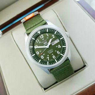Đồng Hồ Nam Seiko 5 Cơ Cót Dây Vải Dù