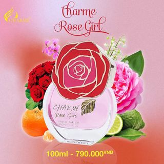 Nước hoa Charme Rose Girl Hương Hoa Hồng Thanh Mát Ngọt Ngào Đầy Quyến Rũ 100ml