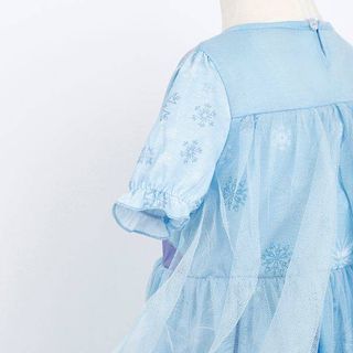 Váy mặc nhà Elsa (tay ngắn) kèm băng đô cho bé