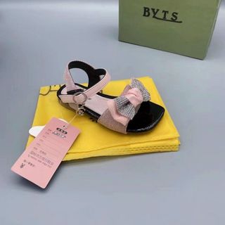 Sandal trẻ em quai ngang đính nơ kim tuyến K563