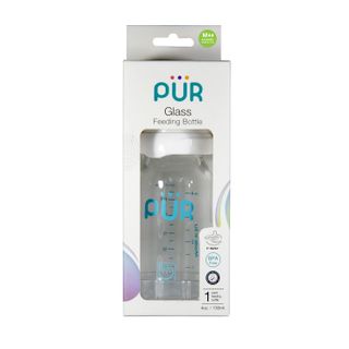 Bình sữa thủy tinh chống sốc cổ thường Pur 130ml (Cái)