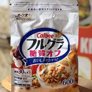 NGŨ CỐC CALBEE NHẬT MẪU TRẮNG ÍT ĐƯỜNG 600G