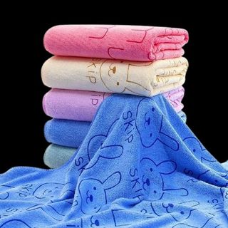 Set 3 Khăn Cotton Kiba Thái Lan 3 Kích Cỡ Họa Tiết Hình Thú Siêu Mềm Mịn Thấm Hút Nhanh