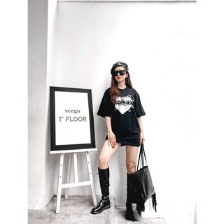 Áo thun unisex love trái tim kẽm gai cotton 2 chiều áo phom rộng bigsize áo thun nam nữ handmade local brand